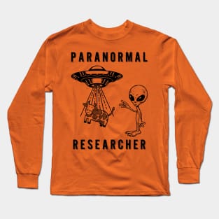 Paranormal Researcher (Black on White) Long Sleeve T-Shirt